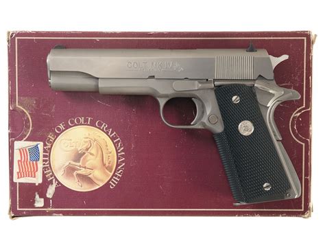 Colt Model Mk Iv Series 80 Government Model Semi Automatic Pistol With
