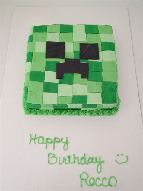Minecraft Creeper Cake Creeper Cake Happy Birthday Birthday