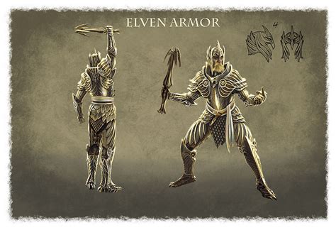 Art Of Ray Lederer Tesvskyrim Elven Armor