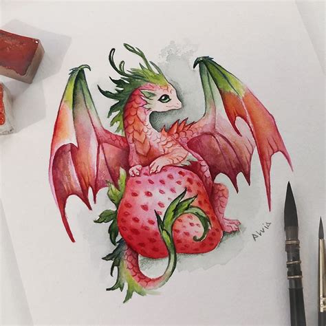 Strawberry Dragon By Alviaalcedo On