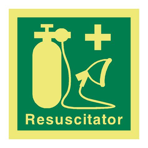 Resuscitator Symbol Sign Pvc Safety Signs
