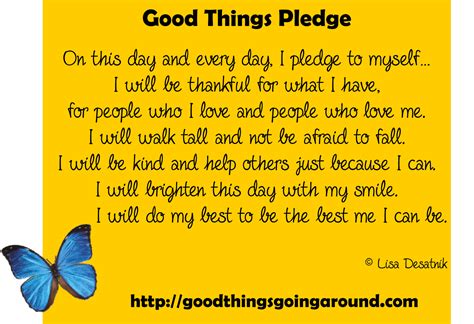Good Things Pledge Good Things Going Around