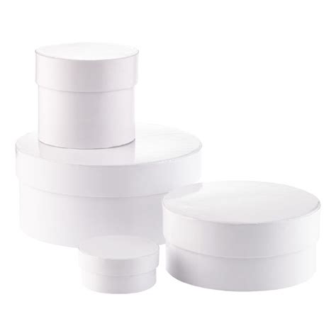 Round White T Boxes The Container Store
