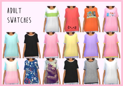 Daniparadise Oversized T Shirts For The Sims Maxis Match Cc Finds