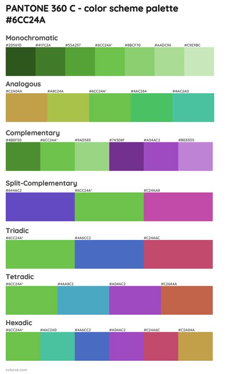 Pantone 360 C Color Palettes And Color Scheme Combinations
