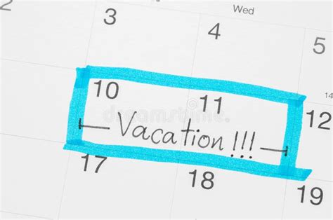 Vacation Plan Written Stock Photo Image Of Smile Calendar 66916932