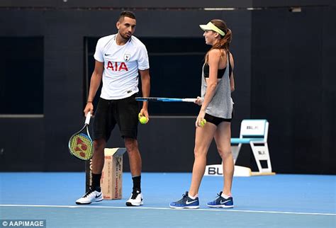 While the team suffered a defeat, ajla and nick were all smiles and were comfortable playing with each other due to time spent off court. Nick Kyrgios trains with Ajla Tomljanovic in Spurs shirt ...