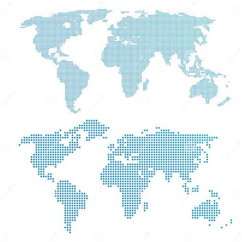 World Map In Dots Stock Vector Illustration Of Background 55359583