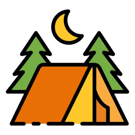 Camping Free Holidays Icons