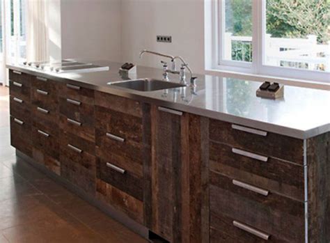 Finding cheap kitchen cabinets is a great way to keep your remodeling costs down. Reclaimed wood doors (rejected as too rustic) | Kitchen ...