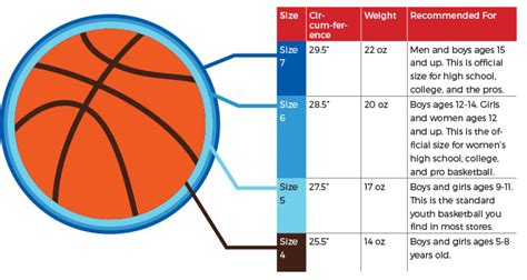 Basketball Size Chart By Age