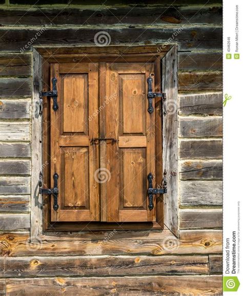 Rustic Window Shutters Stock Photo Image Of Wall Wood 43462646 In