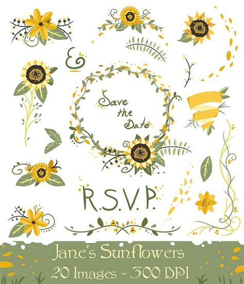 Free Free 282 Free Sunflower Wreath Clipart SVG PNG EPS DXF File