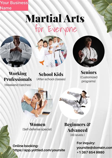 Martial Arts Advertising 7 Ready To Use Posters Flyers Templates Yottled