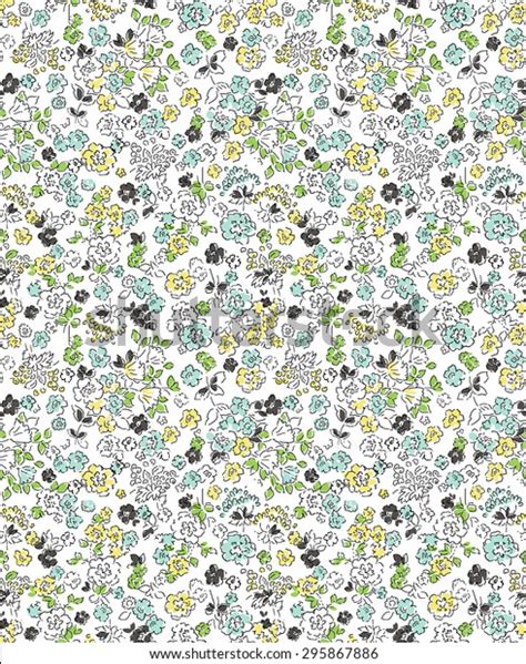 The butterfly is a flying flower, the flower a tethered butterfly. Seamless Ditsy Floral Pattern Stock Illustration 295867886