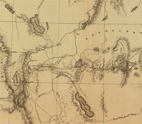 Portions Of Map Of Wagon Routes In Utah Territory Explored And Opened