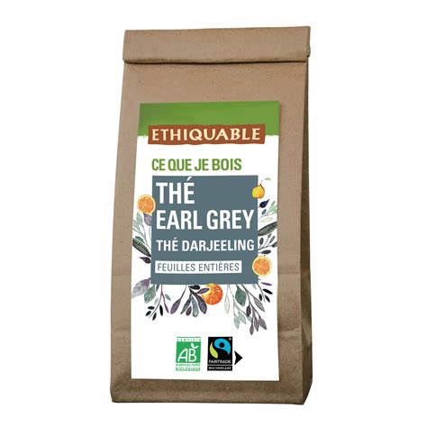 Th Noir Earl Grey Vrac Darjeeling Bio Ethiquable Le Paquet De G