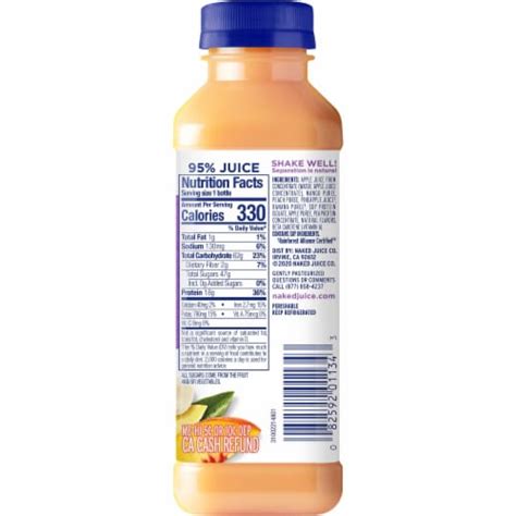 Naked Juice Plant Protein Peach Mango Fruit Juice Smoothie Fl Oz Frys Food Stores
