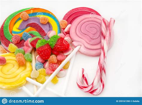 Varios Lollipops Dulces Foto De Archivo Imagen De Fresa 259161390