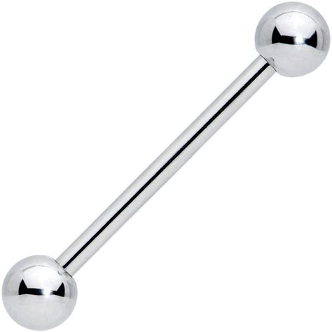 body candy body candy unisex 14g womens 316l stainless steel extra long barbell tongue ring
