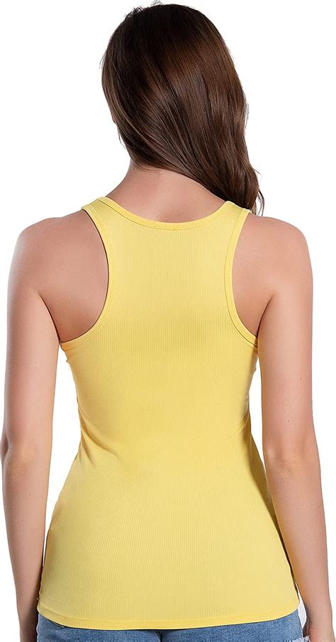 speedy cat ribbed tank tops for women racerback scoop neck tight workout allears