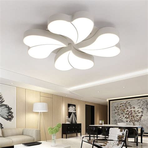 Possibility of multiple color, original solutions that do not use large. DIY Flower LED Ceiling Light Modern Living Room Ceiling ...