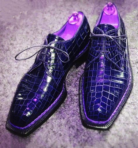 Blue Alligator Shoes For Sale Dress Shoes Men Crocodile Shoes Shoe