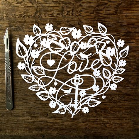 sas creative love heart papercut templates