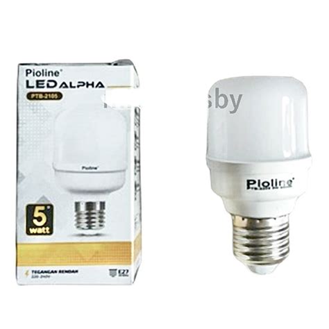 Jual BOHLAM BOLA LAMPU LED PIOLINE ALPHA 5w 5watt 5 Watt LED T Bulb SUPER TERANG MURAH GROSIR