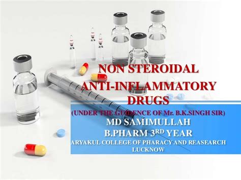 Nsaids Non Steroidal Anti Inflammatory Drugs