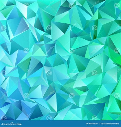 Teal Abstract Geometrical Triangle Tile Mosaic Background Vector