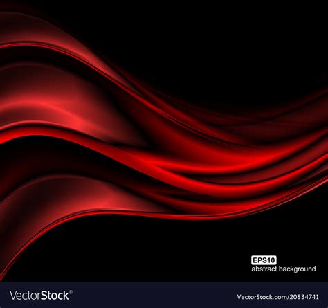 Abstract Red Waves Background Royalty Free Vector Image