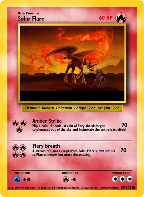 Solar Flares Pokemon Card By Royalcanterlot Rps On Deviantart