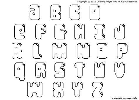 Bubble Letters Printable Coloring Pages Printable Bubble Letters