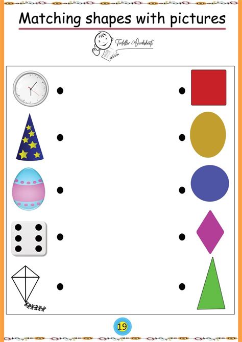 Worksheet For Shapes For Preschool Match The Objects With Correct