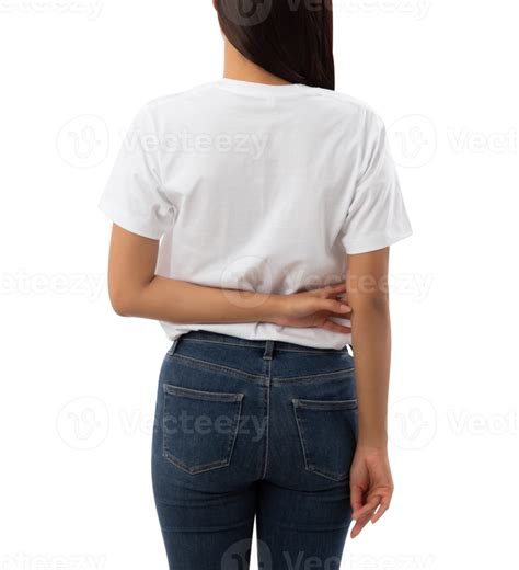 Young Woman In White T Shirt Mockup Cutout Png File 12487289 Png