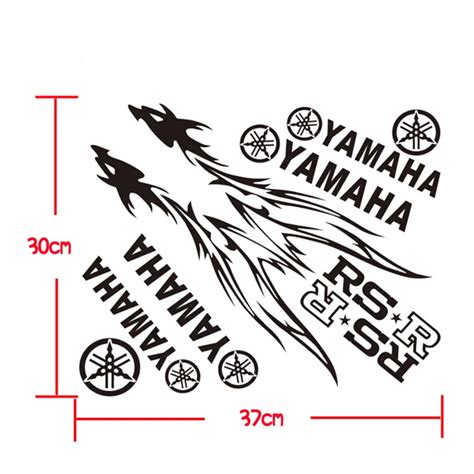 3530cm For Flame Dragon Yamaha Logo Jdm Reflective Sticker Motorcycle