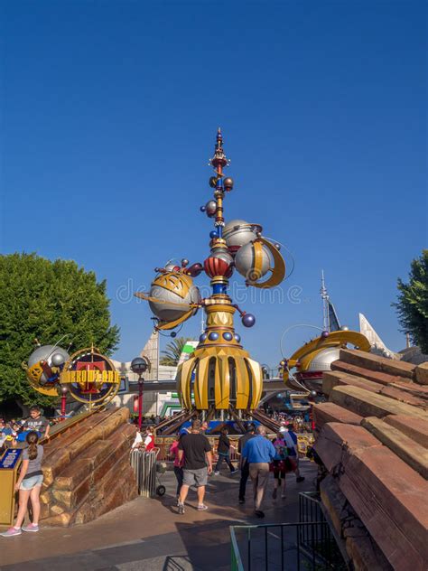 Entrance To Tomorrowland at the Disneyland Park Editorial Stock Image