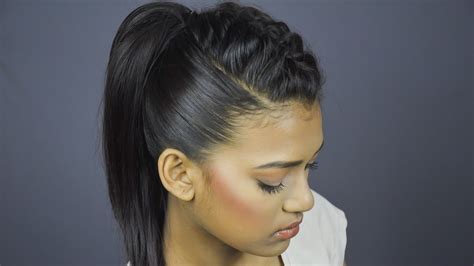 Jumbo braid ponytail using braiding hair | how to. FRENCH BRAIDED PONYTAIL | Hairstyle for Medium to Long ...