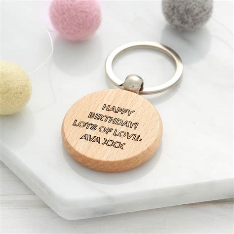 Personalised Wooden Car Keys Keyring By Owl And Otter
