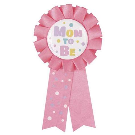 Baby shower pink 'mom to be' guest of honor ribbon (1ct) from hardtofindpartysupplies.com. Baby Shower Pink 'Mom to Be' Guest of Honor Ribbon (1ct)