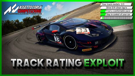 How To Exploit The Track Rating System In Assetto Corsa Competizione