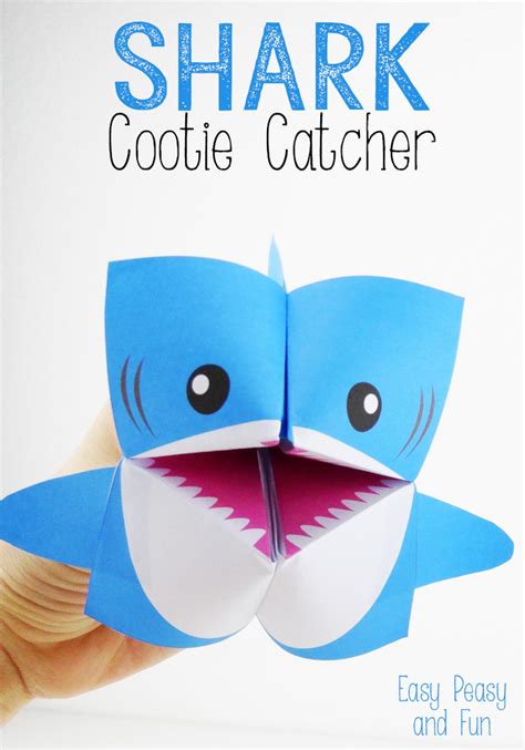 Learn How To Make A Cootie Catcher Shark Origami For Kids Craft