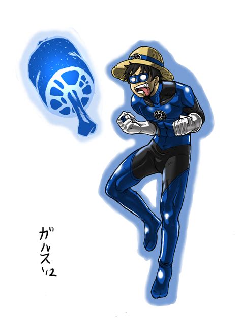 Blue Lantern Luffy By Garth2the2ndpower On Deviantart