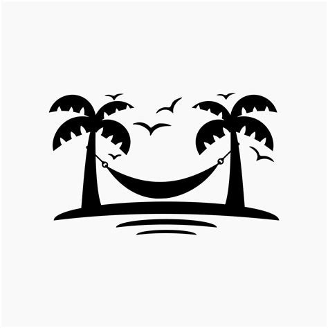 Hammock Palm Tree Silhouette Svg Png Eps Dxf Cut Files Etsy