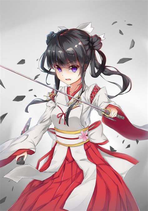 Pin On Anime Girl With Miko Outfit