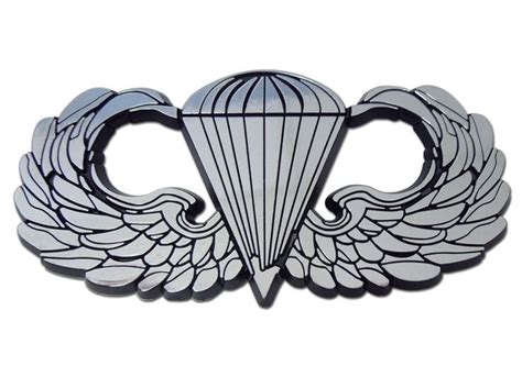 Army Parachute Chrome Emblem Car Emblem Emblems Paratrooper