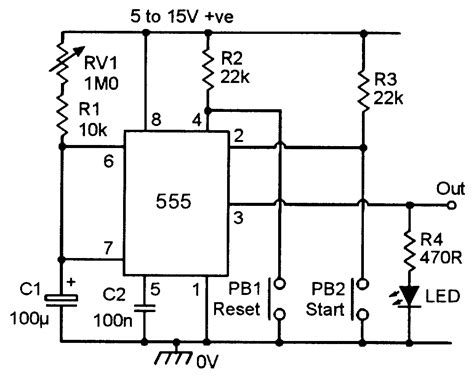 555 Monostable Circuit Diagram