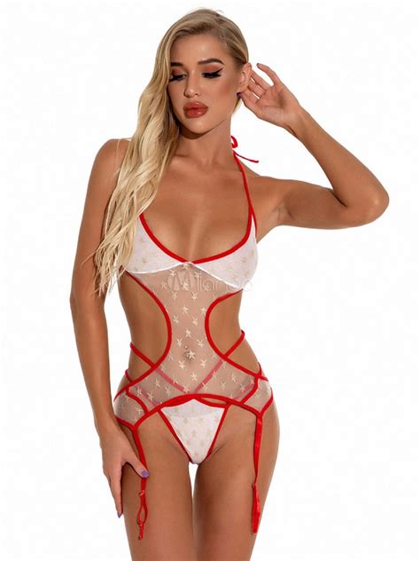 Bedroom Costume Removable Backless Cupless Lace Up Stripes Sexy Lingerie Power Day Sale