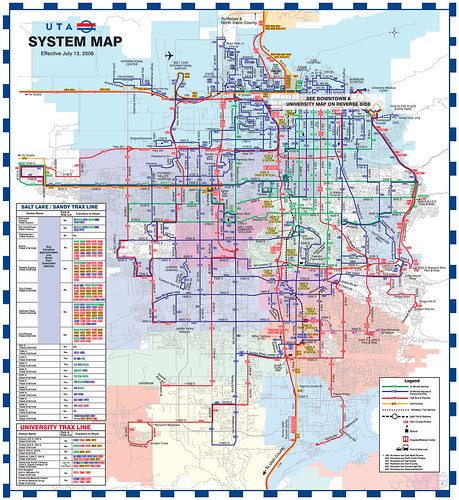 Utah Transit Authority System Map July 2008 How The Syste Flickr